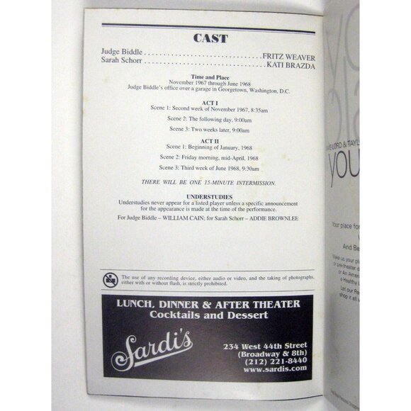 Trying Playbill November 2004 Fitz Weaver Kati Brada Joanna McClelland Glass - Picture 5 of 7